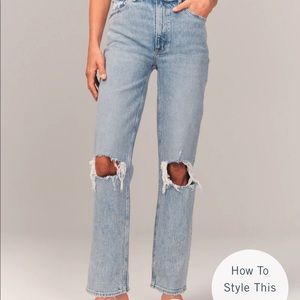 Abercrombie 90s Ultra High Rise Straight Jeans